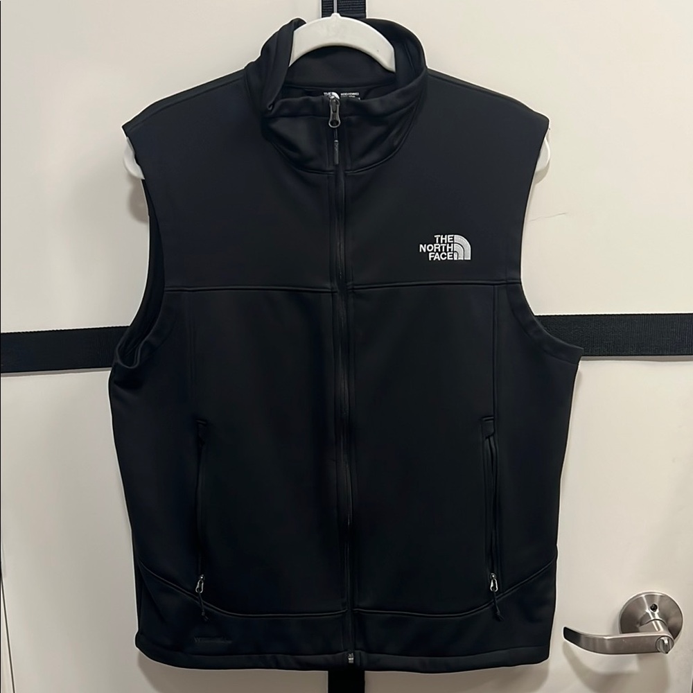The North Face Black Fleece Vest with Stand-Up Collar